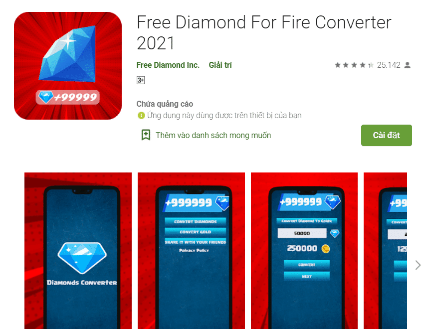App Diamonds For Free Fire Converter