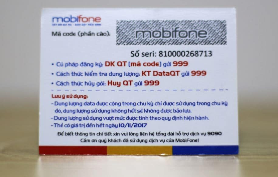 Thẻ Mobifone 10k