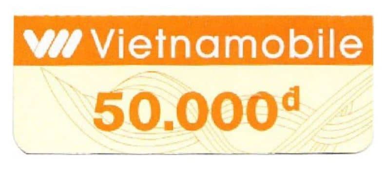 Hình Thẻ Cào Vietnamobile 50k online
