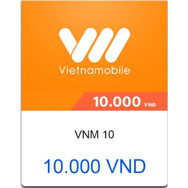 Hình thẻ cào Vietnamobile 10k điện tử