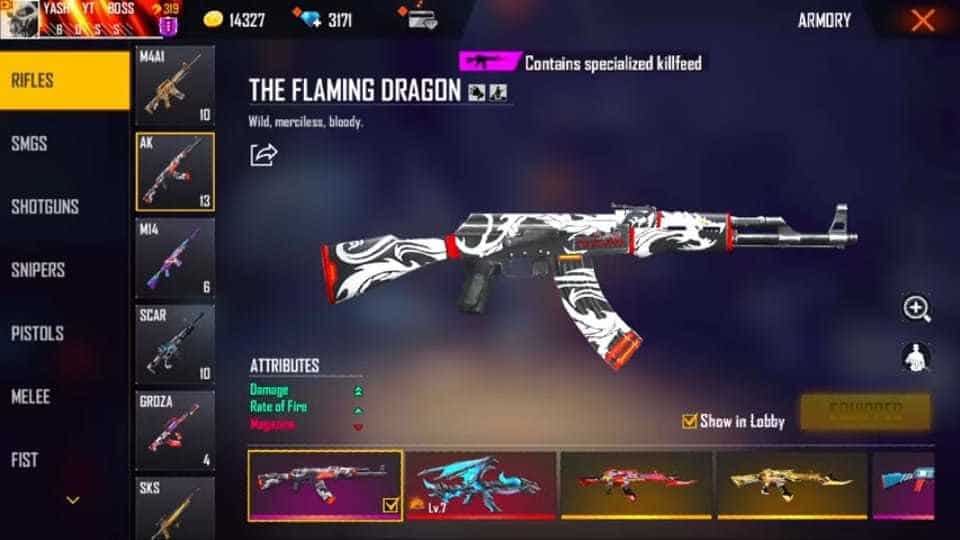 Flaming Dragon AK