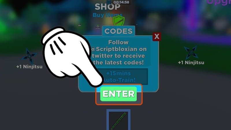 Nhập mã code của bạn và nhấn enter