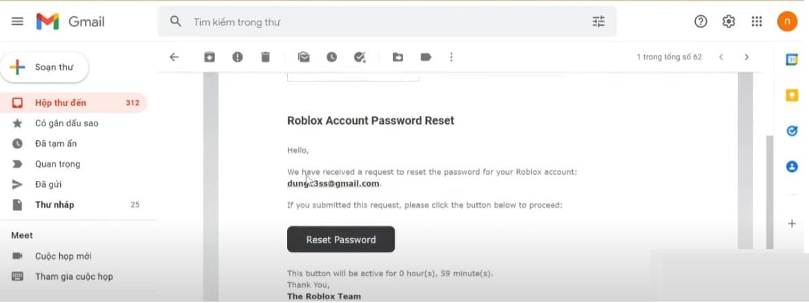 Chọn “Reset password”