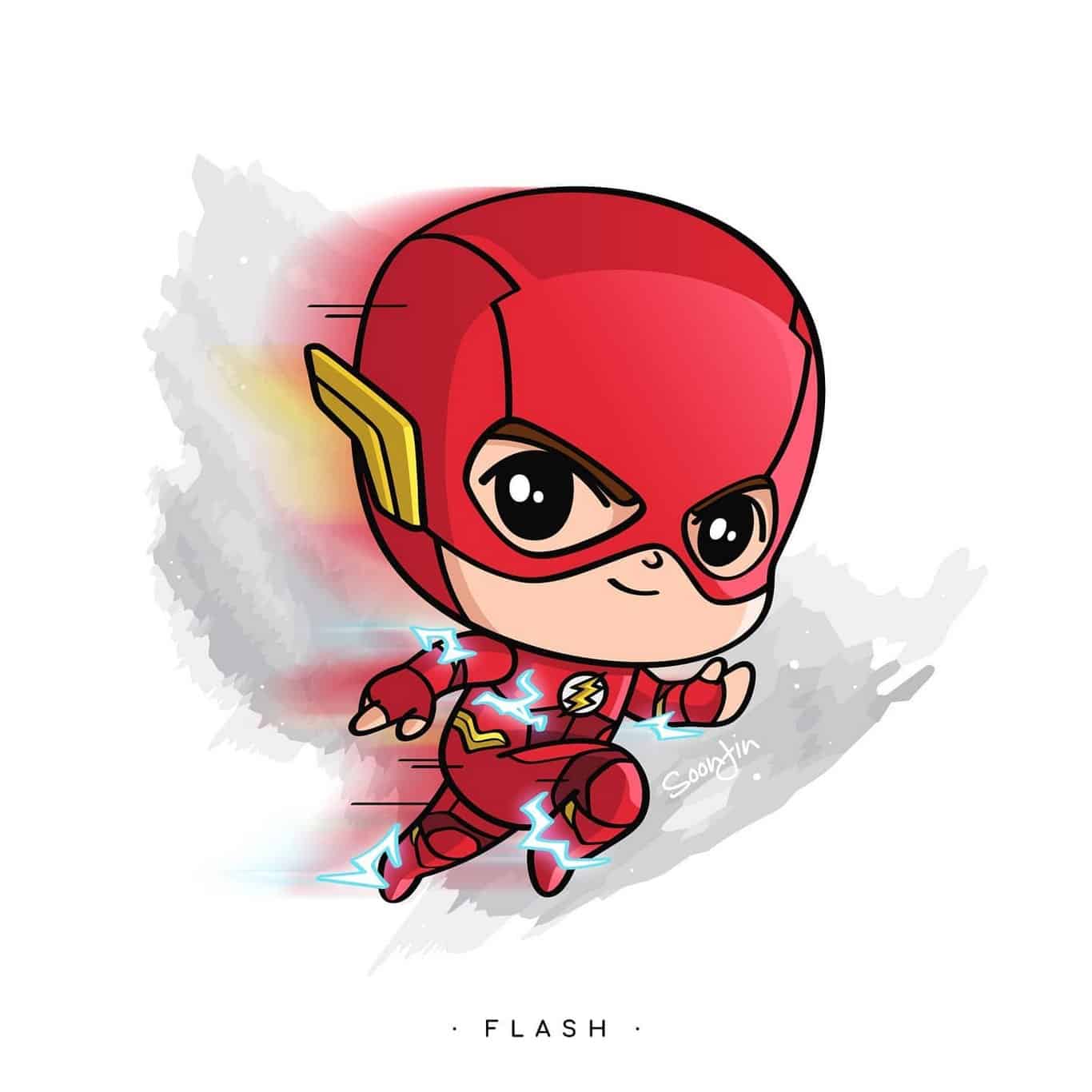 Hình The Flash chibi dễ thương