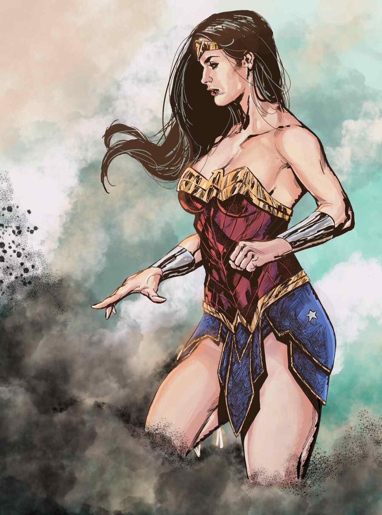 Hình Wonder Woman anime fan art