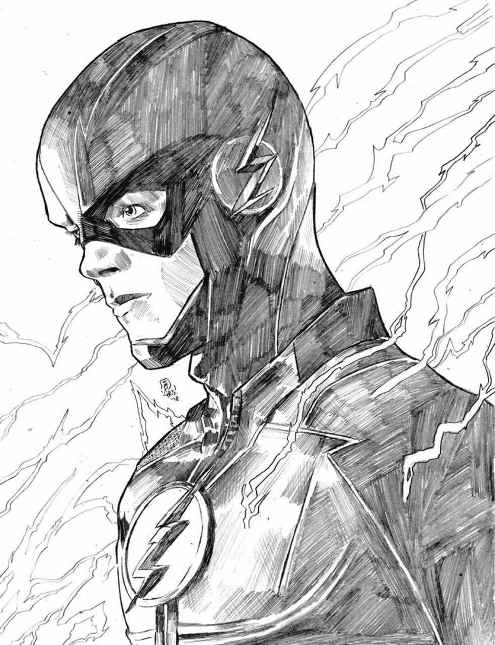 Hình vẽ The Flash Liên Quân đẹp bằng bút chì