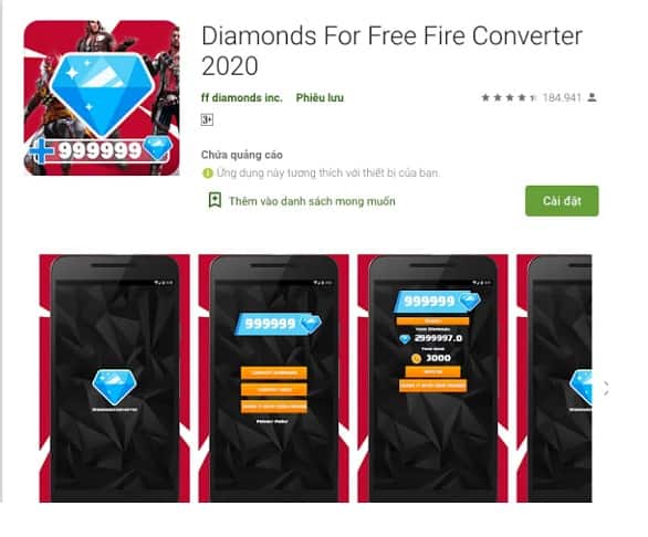 Tải app Diamond For Free Fire Converter