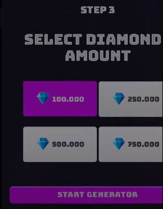 chọn 100.000 kim cương