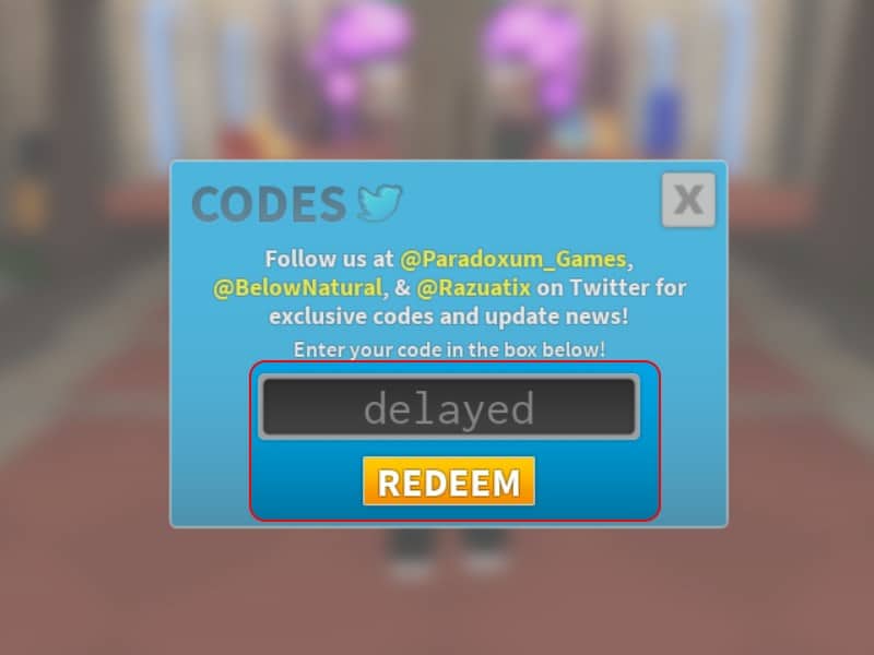 Nhập chính xác mã giftcode của bạn vào ô Enter code.
