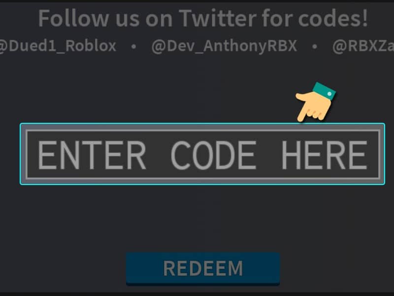 Nhập chính xác mã giiftcode của bạn vào ô trống Enter Code Here.