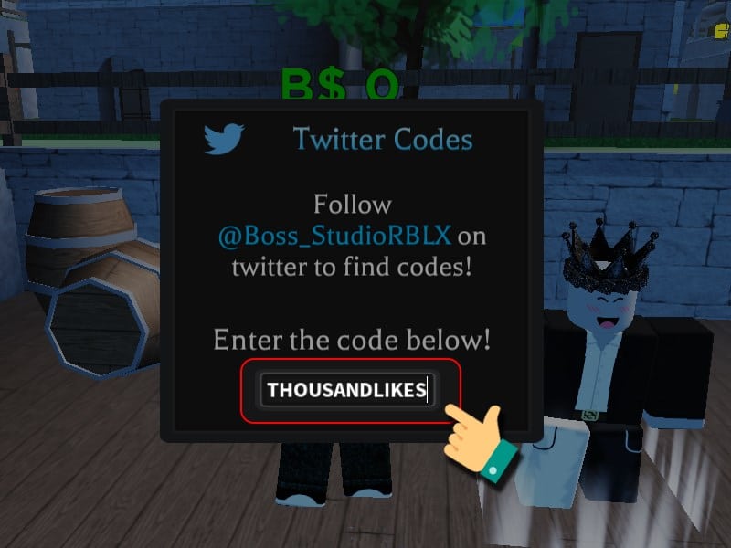Nhập mã code của bạn vào ô Enter the code below