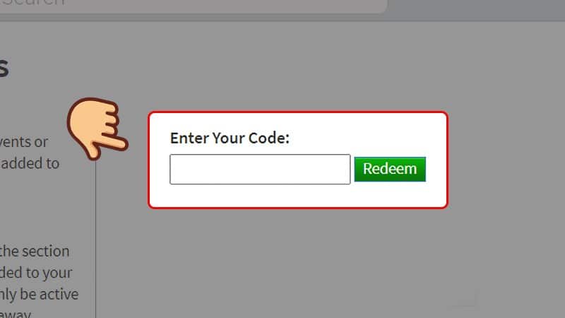 Nhập mã giftcode được cung cấp vào trong ô Enter Your Code