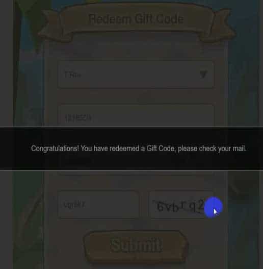 Phần thưởng tương ứng sẽ được gửi qua hòm thư trong game.