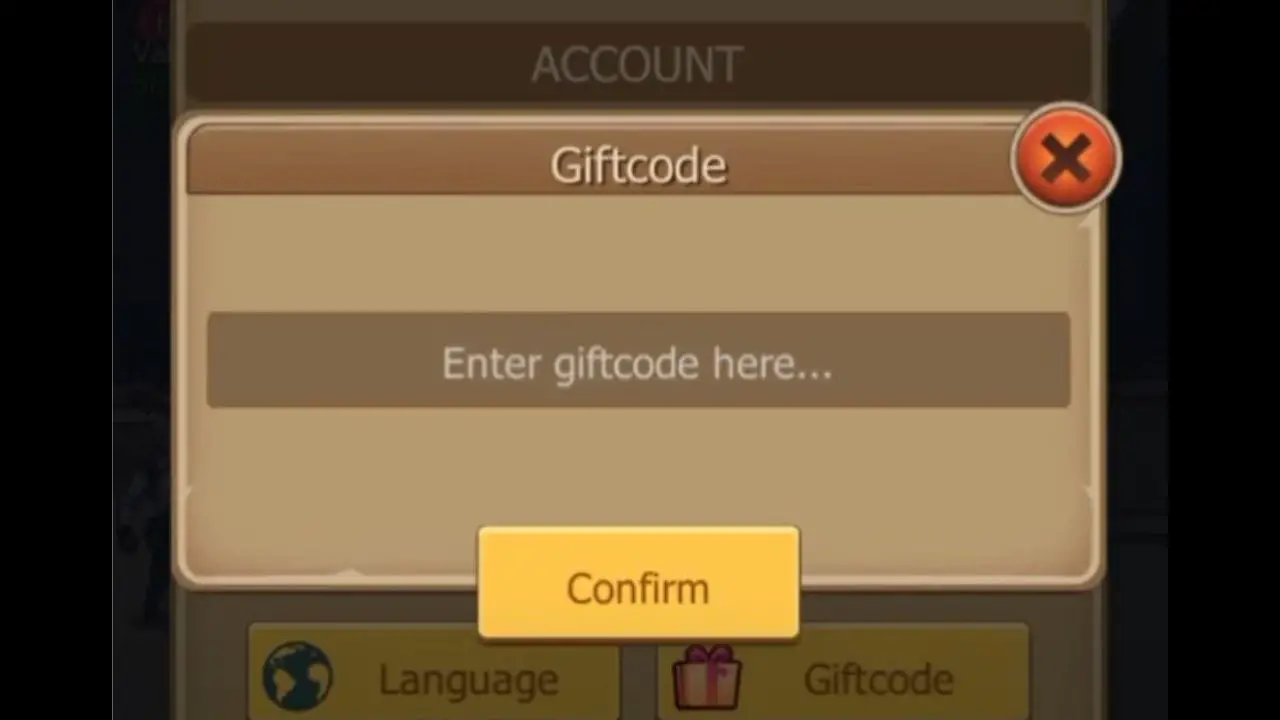 Tiến hành nhập mã Zombie War của bạn vào phần “Enter Giftcode Here”