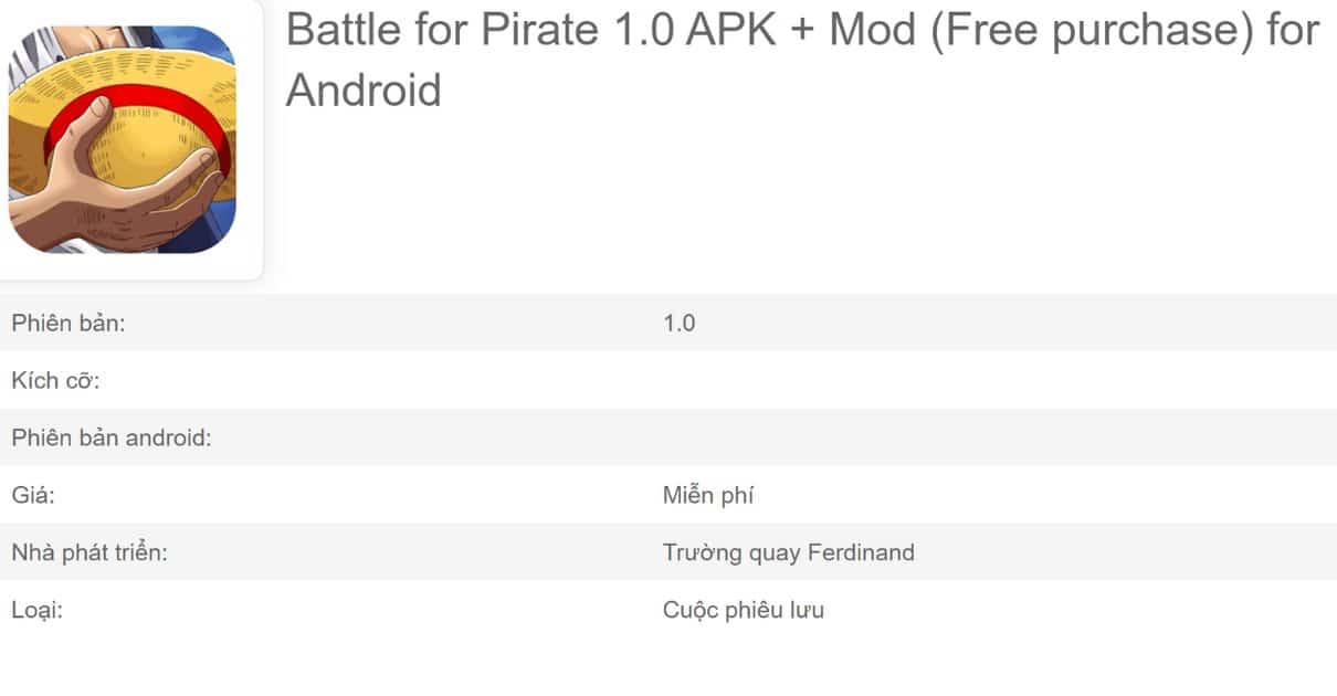 Battle for Pirate 1.0 APK