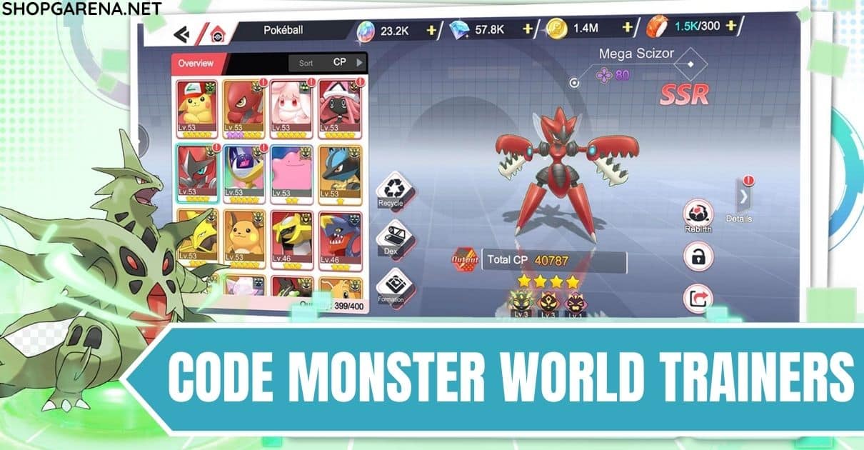 Code Monster World Trainers