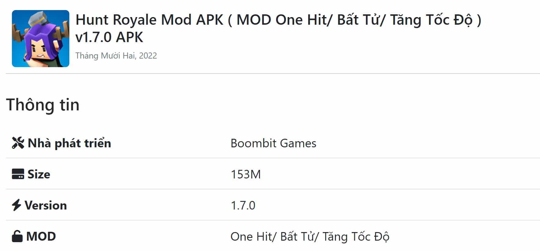 Hunt Royale Mod APK v1.7.0