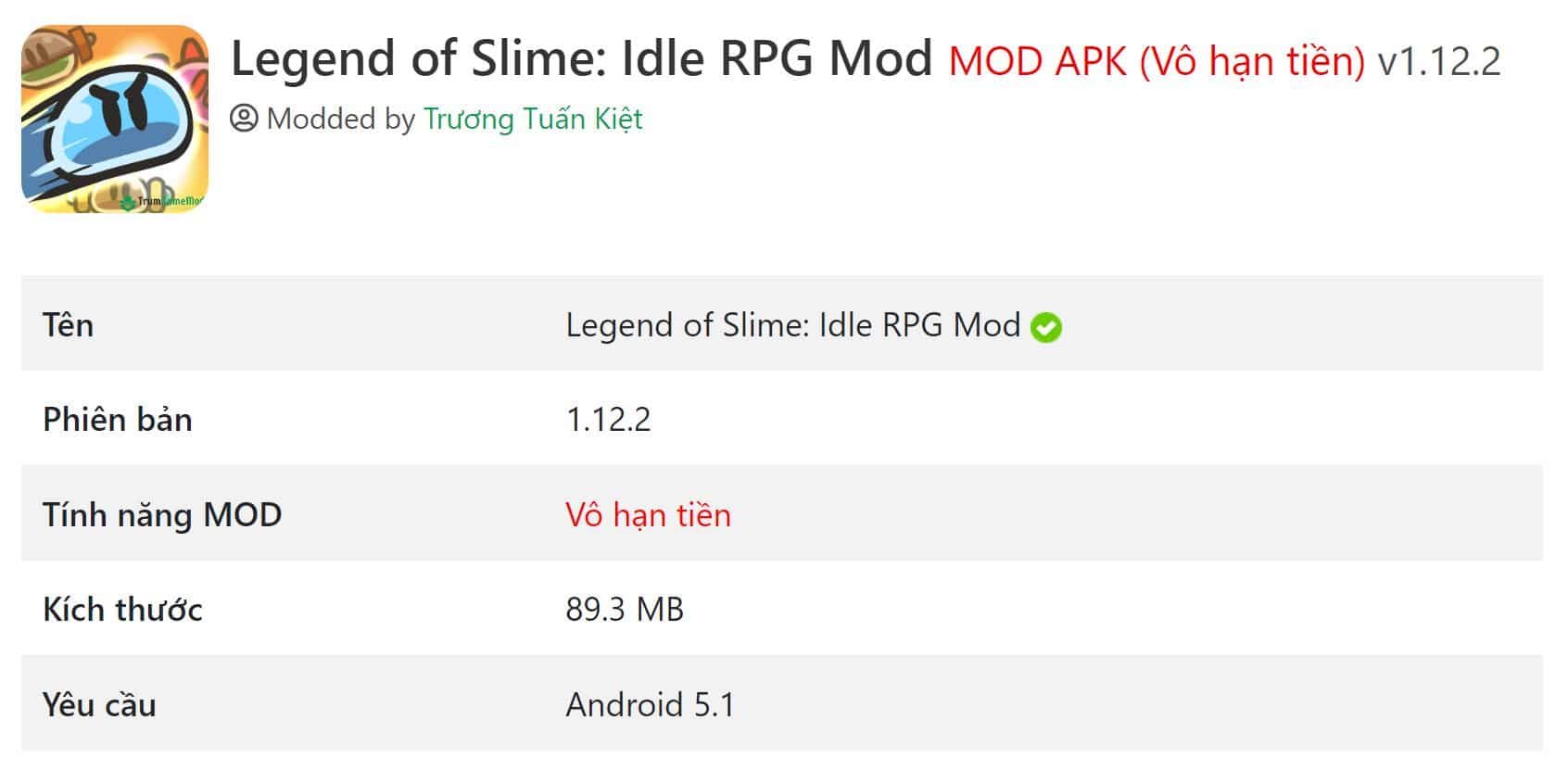 Legend of Slime v1.12.2