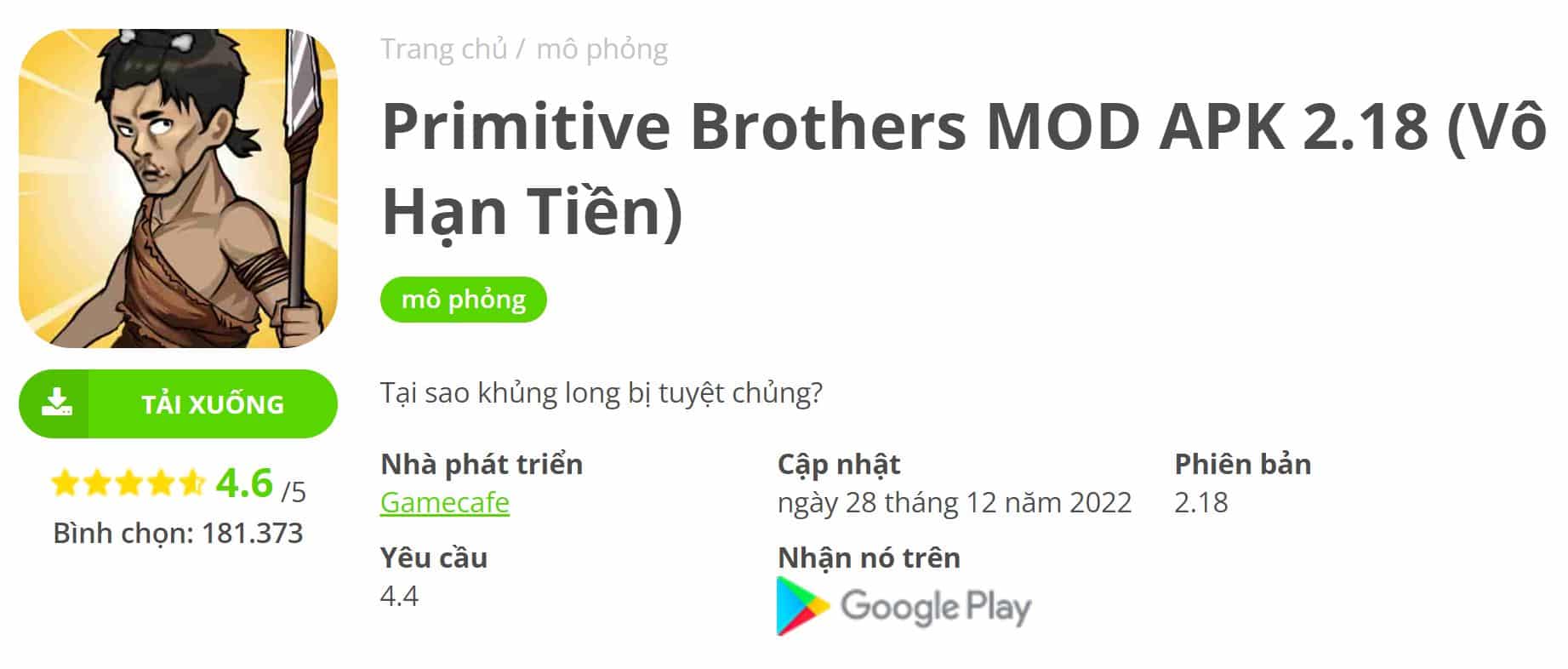 Primitive Brothers MOD APK 2.18