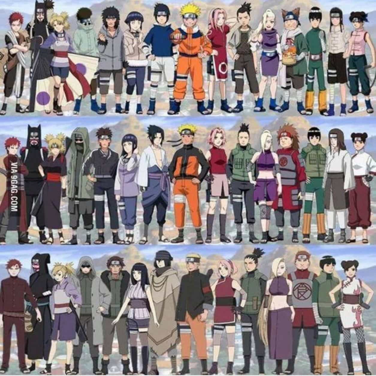 Quá trình trưởng thành của các nhân vật trong Naruto