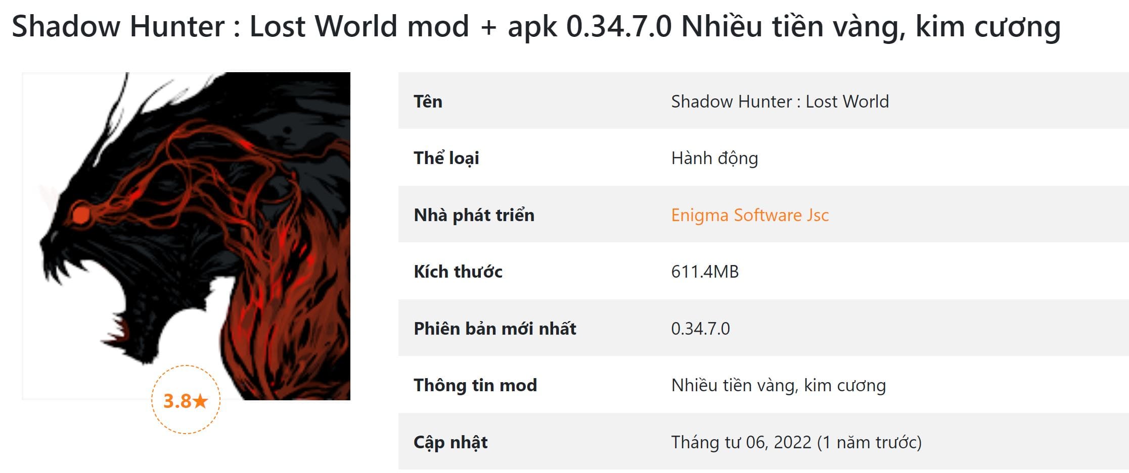 Shadow Hunter apk 0.34.7.0