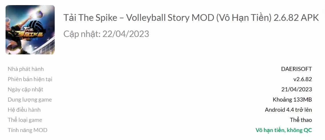 The Spike – Volleyball Story MOD 2.6.82 APK