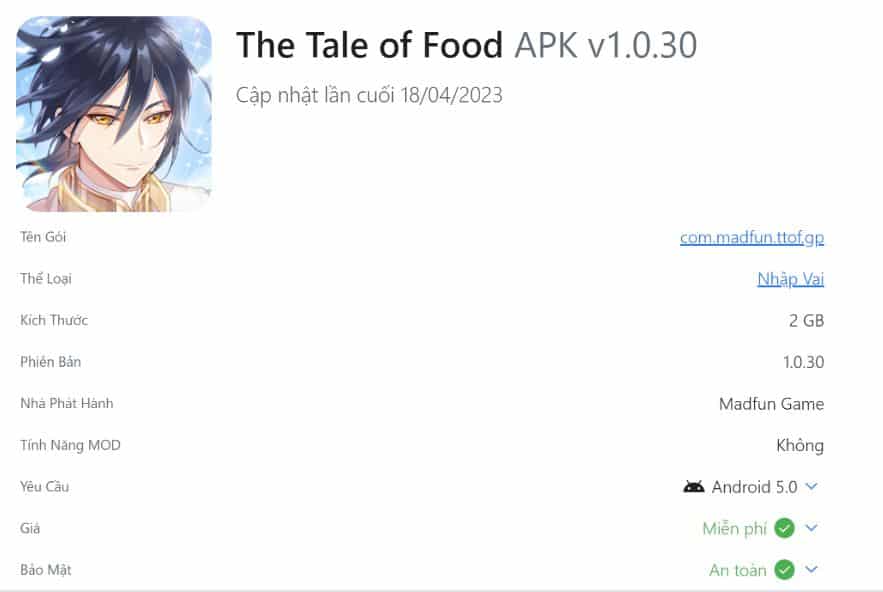 The Tale of Food APK v1.0.30