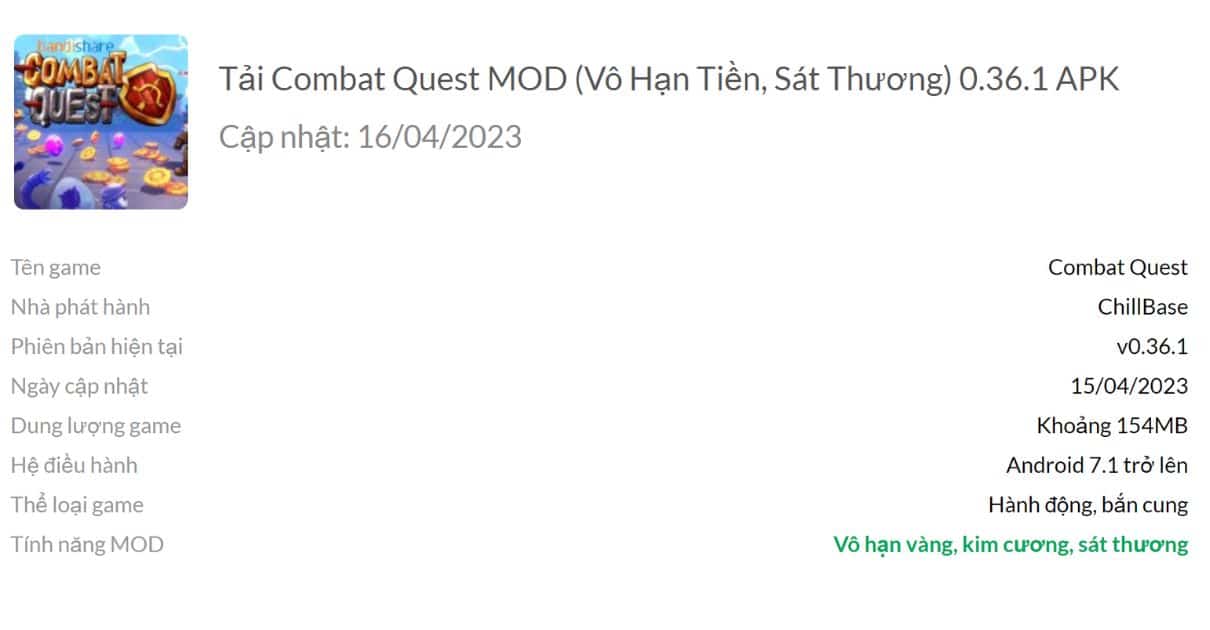 Combat Quest MOD 0.36.1 APK