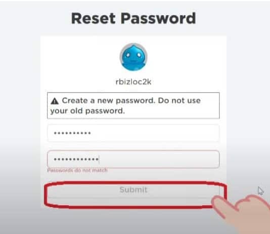 Điền mật khẩu mới