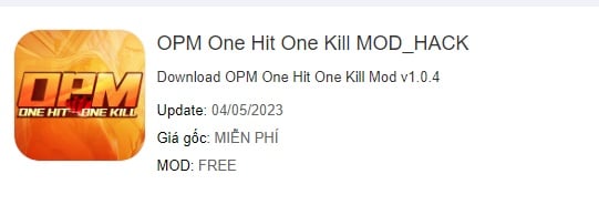 Hack OPM One Hit One Kill