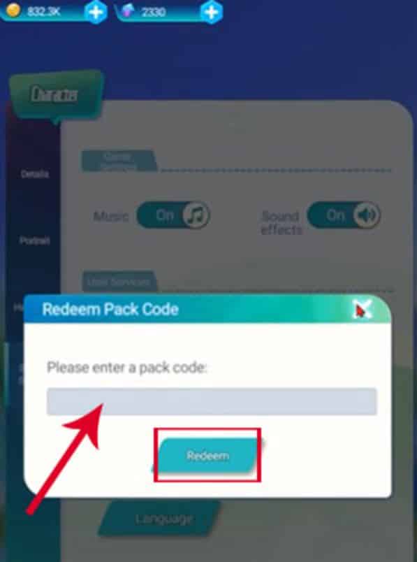 Nhấn nút Redeem để xác nhận dùng code và nhận thưởng ngay lập tức.