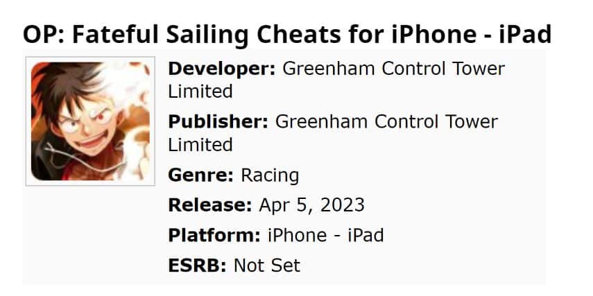OP Fateful Sailing Cheats for iPhone