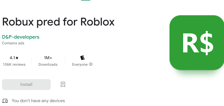 Robux Pred For Roblox