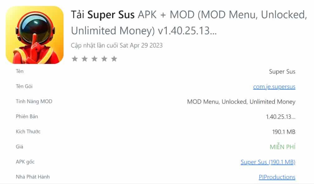 Super Sus APK MOD v1.40.25.13