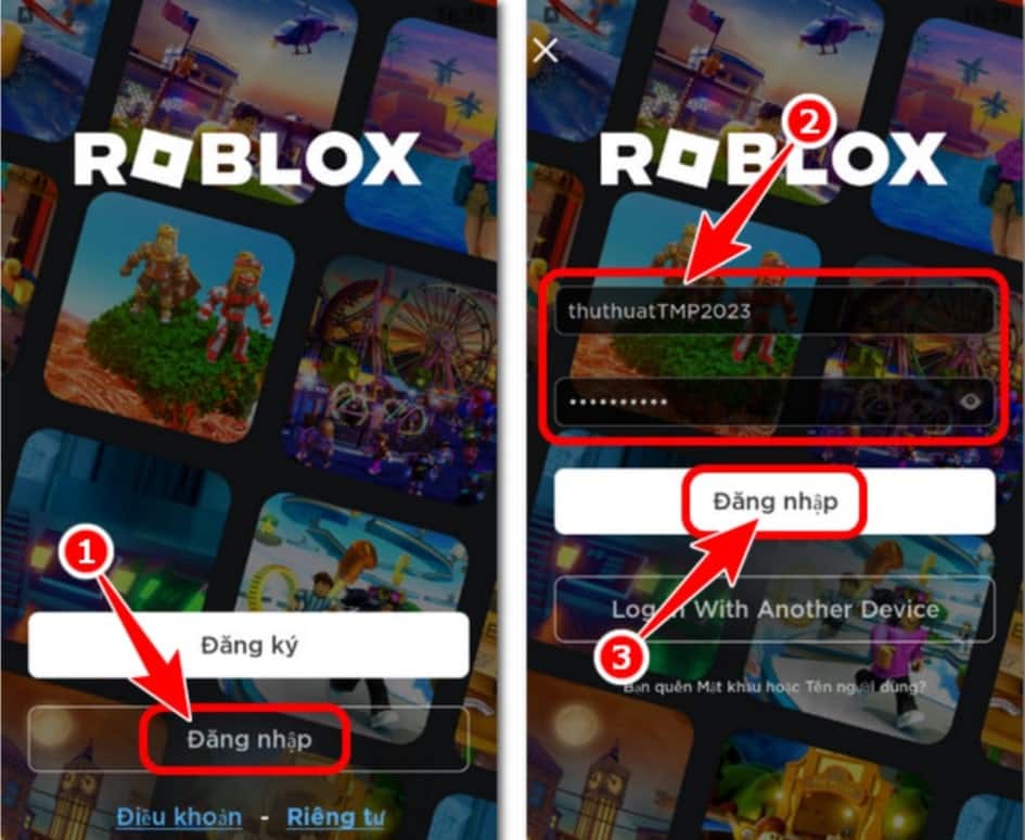 Cách để đăng nhập Roblox trên điện thoại Samsung