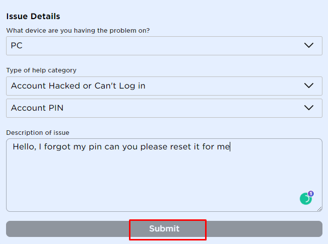 Cách đổi mật khẩu Roblox khi quên mã PIN