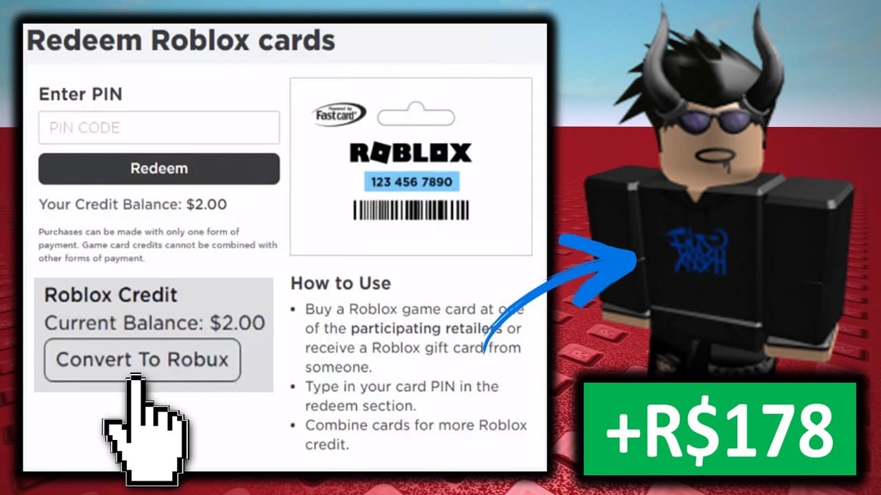Cách nạp tiền vào Roblox bằng thẻ Roblox card