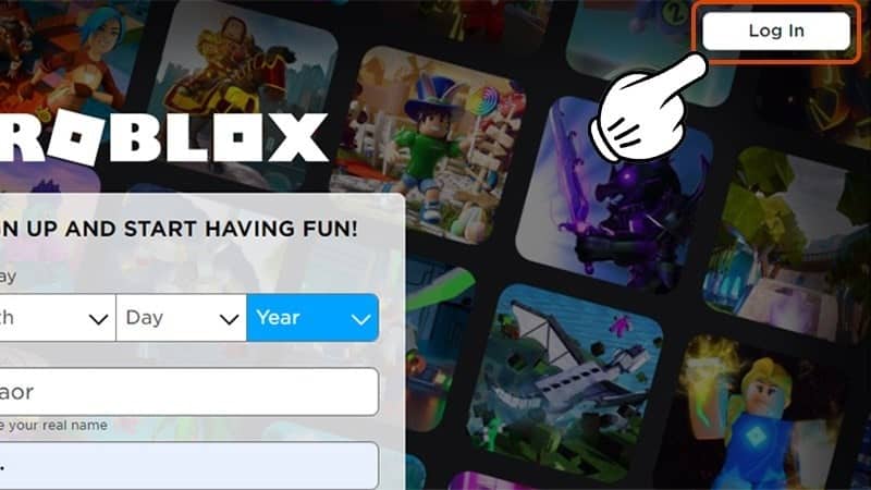 Cách vào roblox trên máy tính - Bước 1