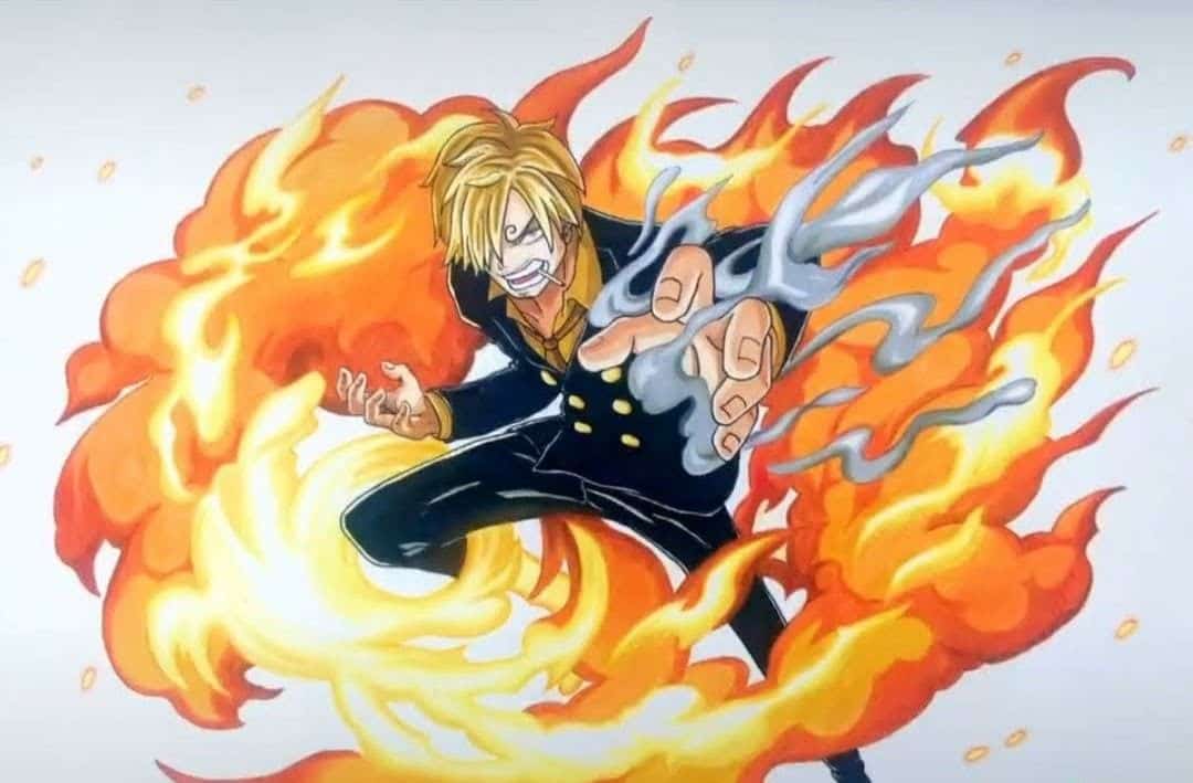 Hình Sanji chân lửa ngầu chất nhất