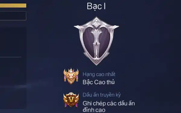 Hình ảnh rank Bạc trong game LQ