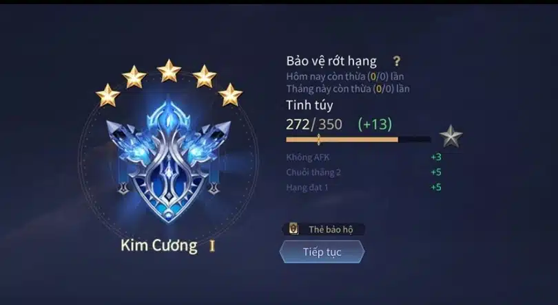 Hình ảnh rank Kim Cương Liên Quân mới nhất