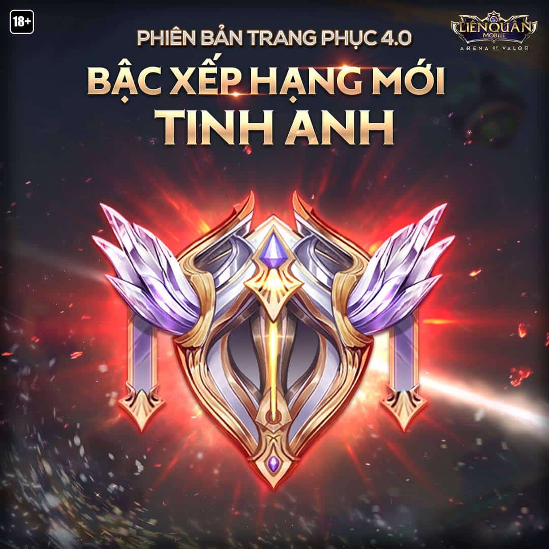 Hình ảnh rank Tinh Anh Liên Quân mới đẹp nhất