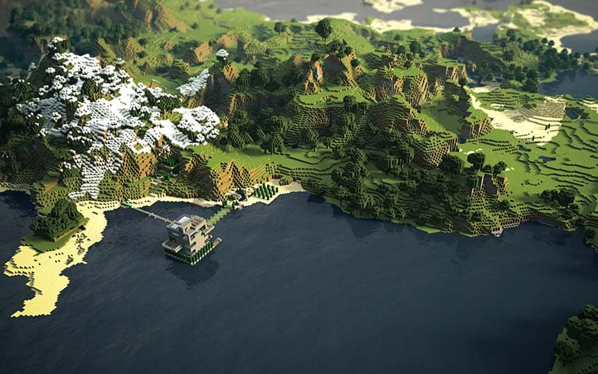 Hình nền Minecraft phong cảnh cực đẹp