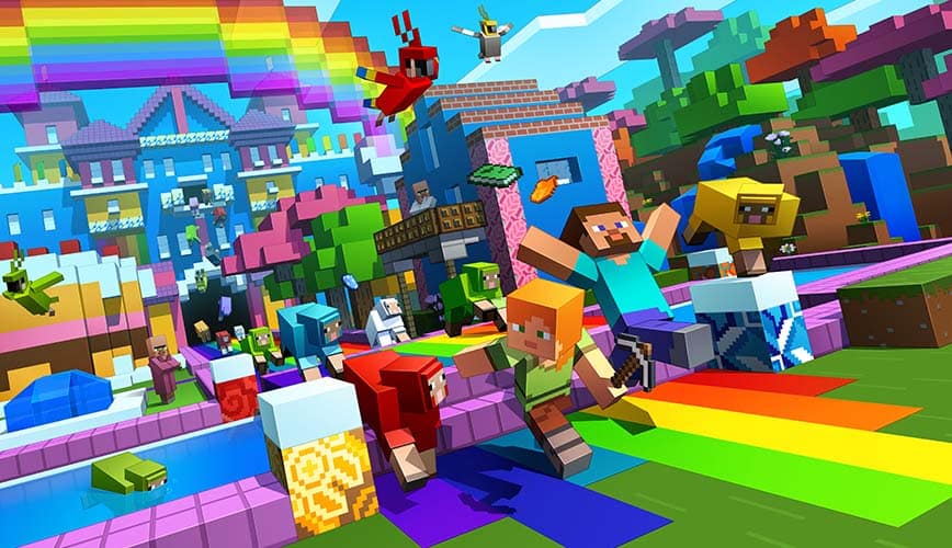 Hình nền đẹp Minecraft rực rỡ sắc màu