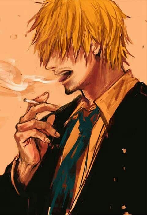 Hình nhân vật Sanji hút thuốc cực ngầu