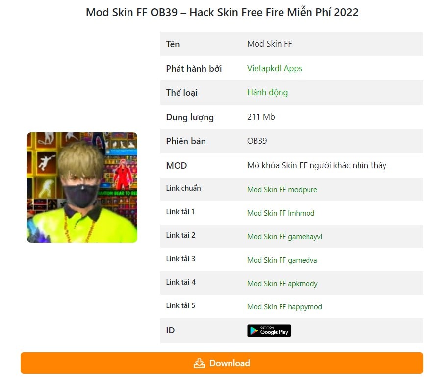 Mod Skin FF OB39