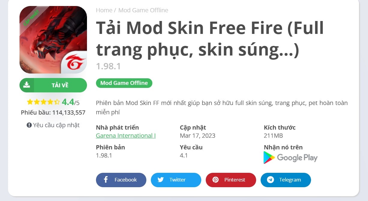 Mod Skin Free Fire OB40