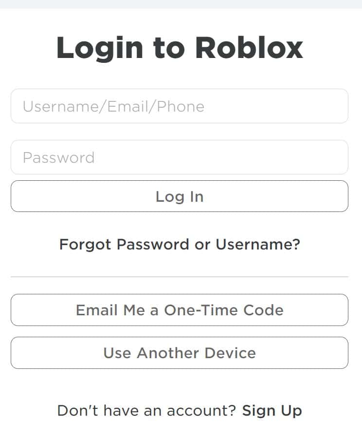 Nhấn vào liên kết Forgot Password or Username