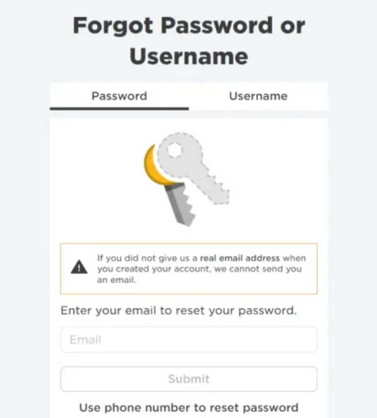 Ở phần Password, nhập email hoặc số điện thoại để lấy lại MK