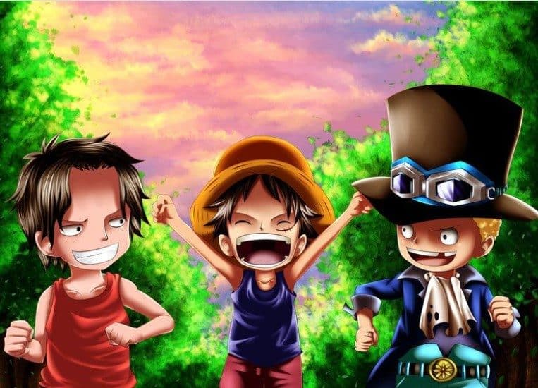 Mô hình One Piece - Bán lẻ 5 nhân vật Sabo, Ace, Luffy, Sanji, Zoro hồi nhỏ  -